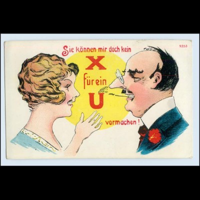 W1L25/ Schöne Humor Litho AK Mann und Frau ca.1920