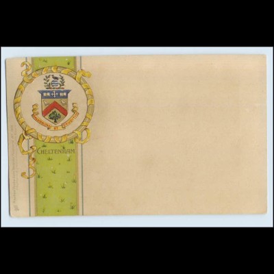 A1055/ Cheltenham Wappen Litho Prägedruck AK ca.1900 Raphael Tuck`s
