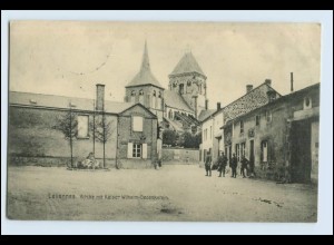W5Q85/ Lavannes Kirche + Kaiser Wilhelm Gedenkstein AK 1915 1. Weltkrieg