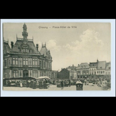 W5Q90/ Chauny Place-Hotel de Ville AK 1915