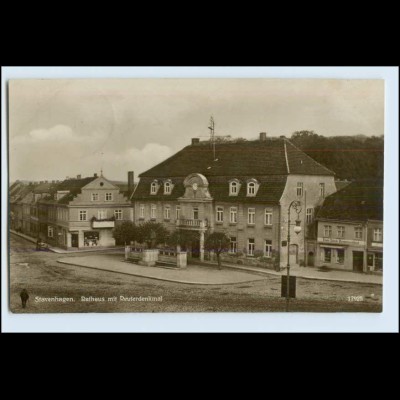 A2991-171./ Stavenhagen Rathaus Foto AK 1930