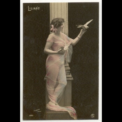 W6V94/ Liliane - junge Frau Erotik Foto Stebbing, Paris AK ca.1910