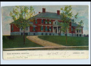 W7Q26/ Lindsay Ont. Ross Memorial Hospital Kanada AK 1905