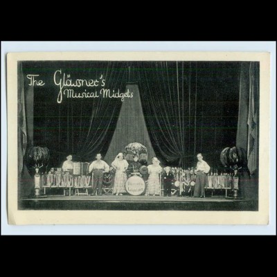 A7448/ Liliputaner The Glässner`s Musical Midgets, Variete AK 1938