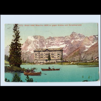 W8H49/ Grand Hotel Misurina Südtirol Italien 1908 AK
