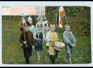 W9D44/ Kinder in Uniform "Aus einer kleinen Garnison" 1904