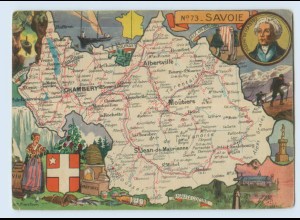 W9H10/ Savoie Landkarten AK Frankreich