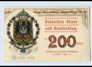 G319/ Preussen 200jährige Jubelfeier des preuß. Königshauses AK Litho Glimmer