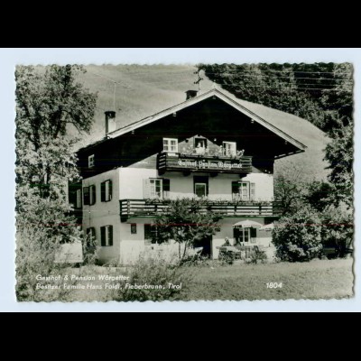 X1N63/ Fieberbrunn Tirol Gasthof Pension Wörgetter AK 1964