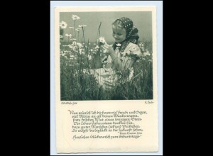 Y1234/ Geburtstag Mädchen auf einer Blumenwiese E. Hafer AK ca. 1940