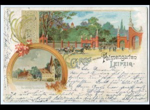 N5653-04./ Leipzig Gruß aus dem Palmengarten 1900 Litho AK