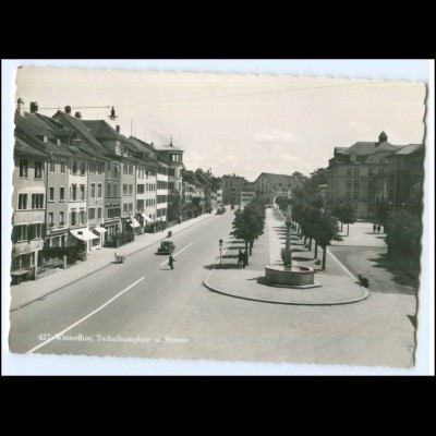 Y2268/ Winterthur Technikumplatz AK ca.1950 Schweiz