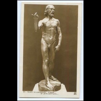 Y3994/ Skulptur A. Rodon - St. Jean Baptiste, Museum Luxemburg Foto AK ca.1920