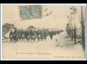 T172/ Camp de Mailly - Retour de Manoevres Militär AK 1908 Frankreich