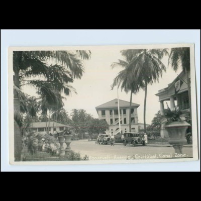 N9843/ Cristobal Canal Zone Roosevelt Avenue Foto AK Panama ca.1935