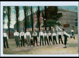 T3589/ Männer beim Kugelstoßen AK Sport ca.1912