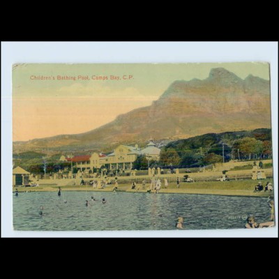 T3977/ Camps Bay, C.P. Children Bathing Pool Südafrika AK ca.1912