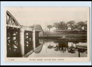 T4057/ Boston Railway Bridge, Witham Bank Foto AK 1914 Großbritannien