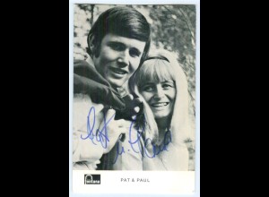 T4464/ Pat & Paul Autogramm Fontana-Karte ca.1965