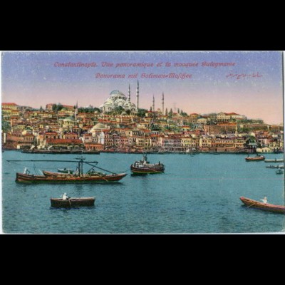 T4858/ Constantinople Soliman-Moschee AK Türkei 1918