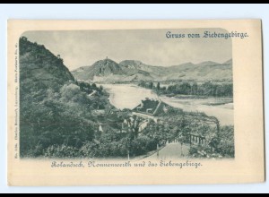 Y5594/ Gruß vom Siebengebirge Rolandseck Nonenwerth AK ca.1900 