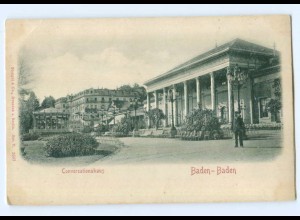 Y6797/ Baden-Baden Conversationshaus Reliefkarte ca.1900 AK