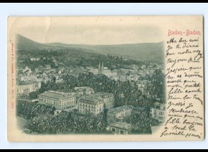 Y6796/ Baden-Baden Reliefkarte 1903 AK