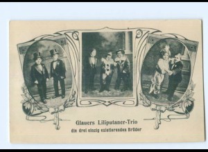 T9628/ Glauers Liliputaner-Trio AK ca.1912 Variete