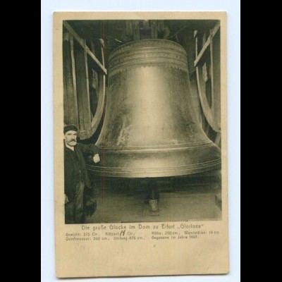 U1302-990./ Erfurt die große Glocke im Dom AK 1919