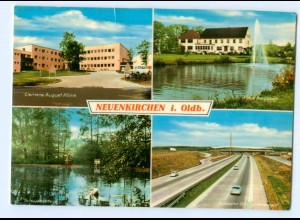 Y9018/ Neuenkirchen i. Oldb. AK Klinik, Autobahn ca.1970