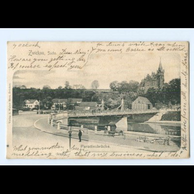 U2303-080./ Zwickau Paradiesbrücke AK 1901