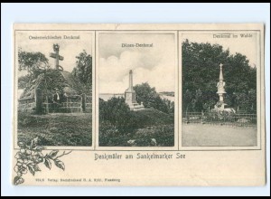 Y9563/ Denkmäler am Sankelmarker See Oeversee AK ca.1910