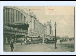 XX00336/ Hamburg Dammthorbahnhof Straßenbahn AK 1922