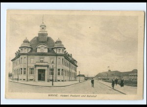 XX00330-4690/ Wanne Kaiserl. Postamt und Bahnhof AK ca.1920 Herne