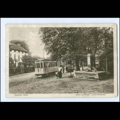 XX00566/ Aachener Wald Straßenbahn Forsthaus Linzenshäuschen AK ca.1925