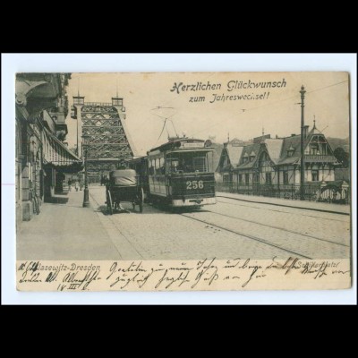 XX01053/ Dresden Blasewitz Schillerplatz Straßenbahn AK 1908