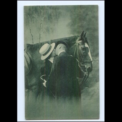 U3651/ Pferd und Liebespaar Ak ca.1912