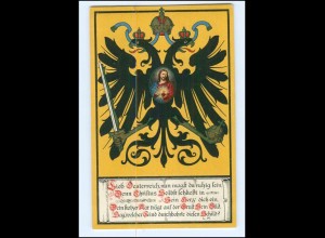 U4224/ Österreich Christus, Adler , Wappen Litho Prägedruck AK 