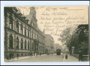 XX002573-075./ Gera Kaiserliches Hauptpostamt Straßenbahn 1903 AK