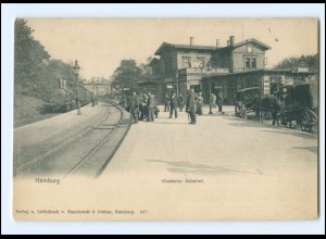 XX16309/ Hamburg Klostertor Bahnhof Bahnsteig Klosterthor AK ca.1900