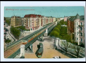 XX003755/ Hamburg Hoch- und Untergrundbahn AK Straßenbahn 1913