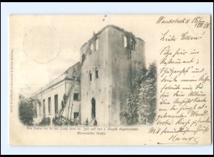 XX003005/ Hamburg Wandsbek Kirche Feuer 31.7.1898 AK Feuerwehr 