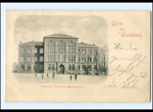 XX003692/ Hamburg Wandsbek Matthias-Claudius-Gymnasium AK 1899