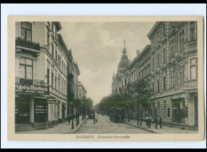 XX003030/ Duisburg Düsseldorferstr. Straßenbahn AK 1918