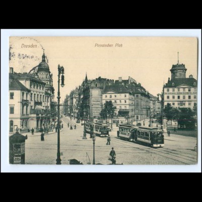 XX004140/ Dresden Pirnaischer Platz Straßenbahn 1914 AK
