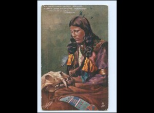 U5394/ Indianer Indians Woman married Warriors Tuck`s AK 1905