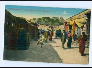 U5323/ Alexandria Native Bazar near Fort Napoleon Ägypten AK ca.1925