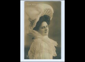 Y12022/ Edith Whitney junge Frau mit Hut Foto AK 1908