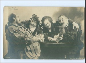 Y12110/ Schauspieler in Faust Säufer-Gruppe Foto AK 1905
