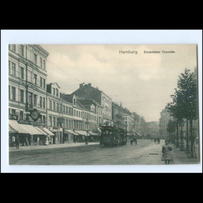 XX004707/ Hamburg Eimsbüttel Eimsbütteler Chaussee Straßenbahn AK ca.1910